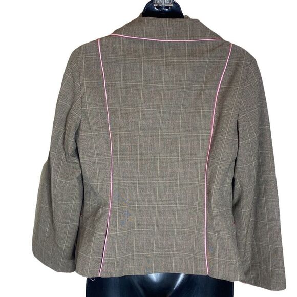 Rebecca Taylor plaid blazer jacket 10 feminine coquette girly academia preppy - Picture 4 of 6